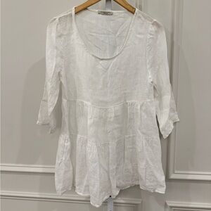 Francesca Bettini White LinenTunic